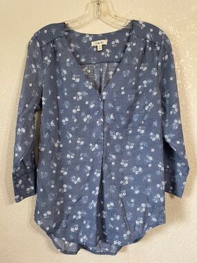 Como Blu Floral Print Top